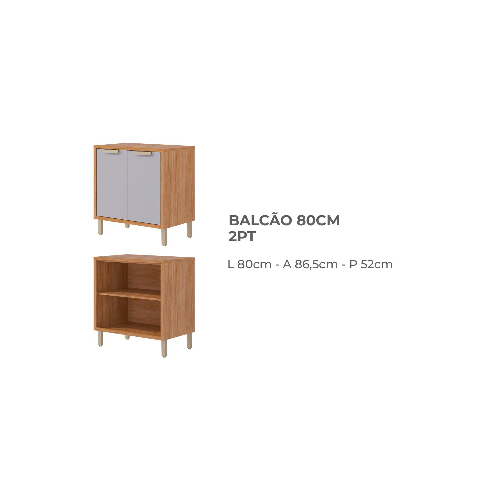 05 - BALCÃO 80CM 2PT
