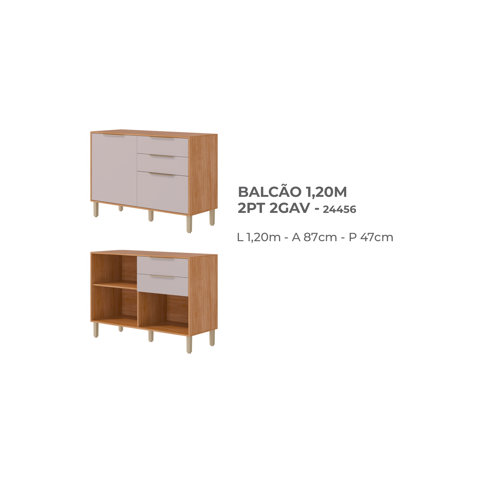 06 - BALCÃO 1,20M 2PT 2GAV