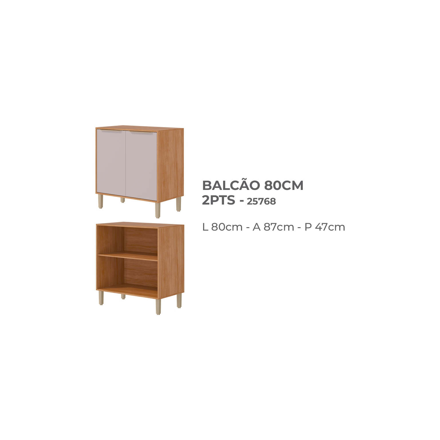 08 - BALCÃO 80CM 2PTS