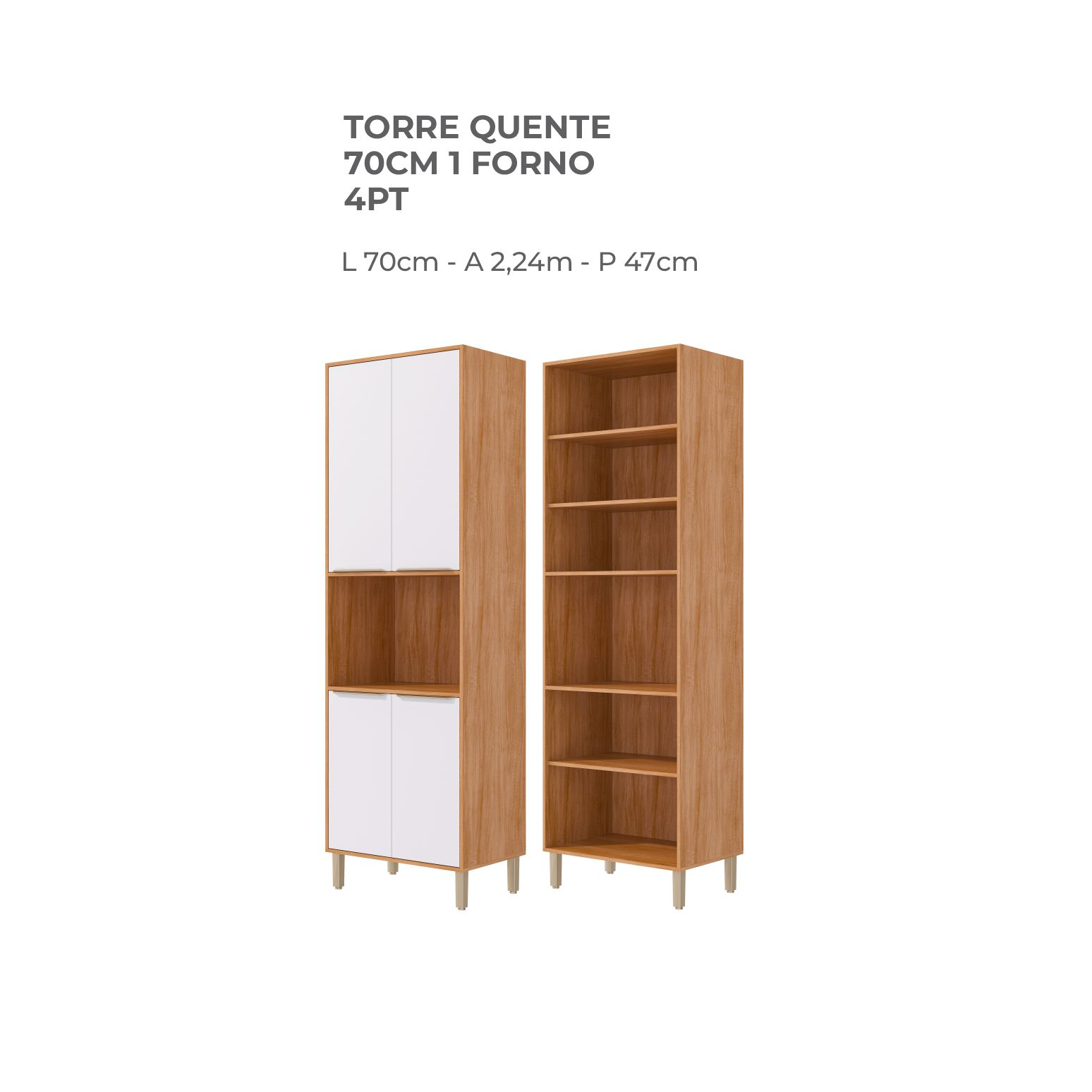 10 - TORRE QUENTE 70CM 1 FORNO 4PT