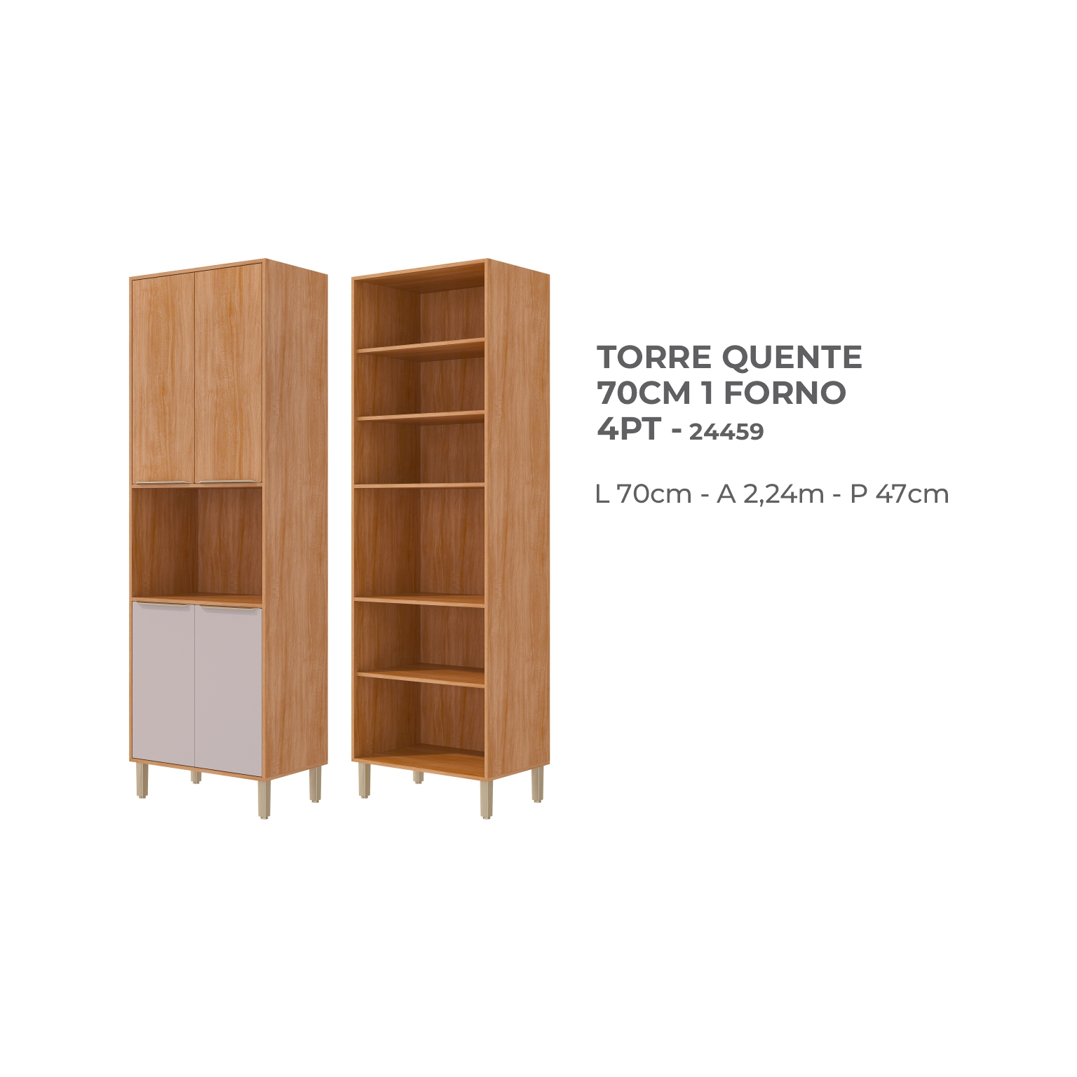 11 - TORRE QUENTE 70CM 1 FORNO 4PT