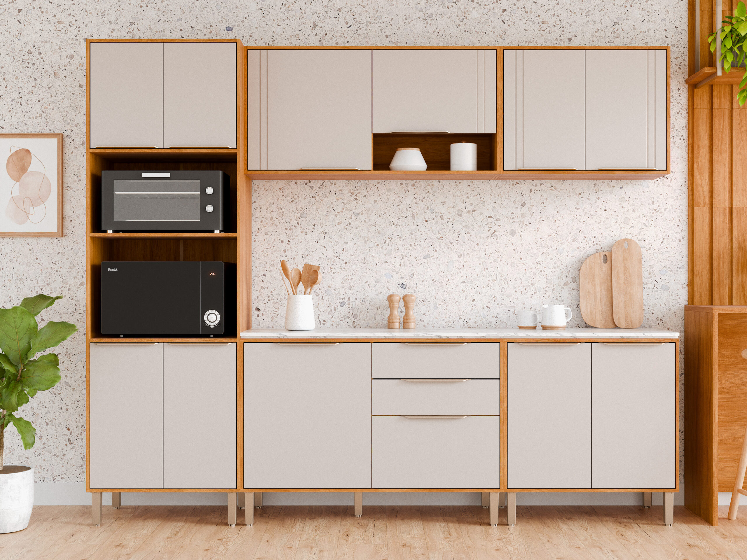 COZINHA ÁUREA COMBO TORRE 2 FORNO + MOD 120 + MOD 80 CINAMOMO_OFF