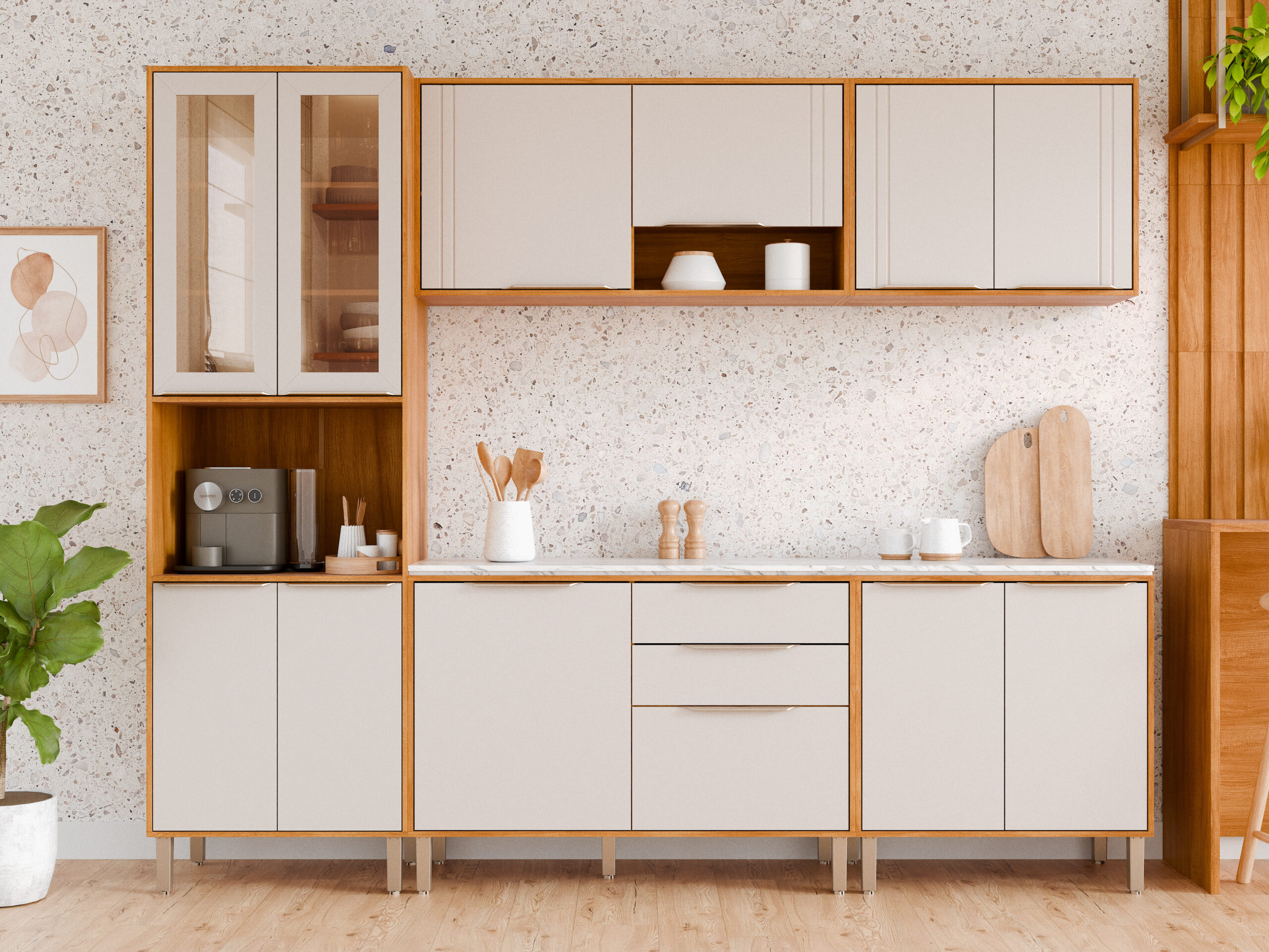 COZINHA ÁUREA COMBO TORRE REFLECTA + MOD 120 + MOD 80 CINAMOMO_BRA