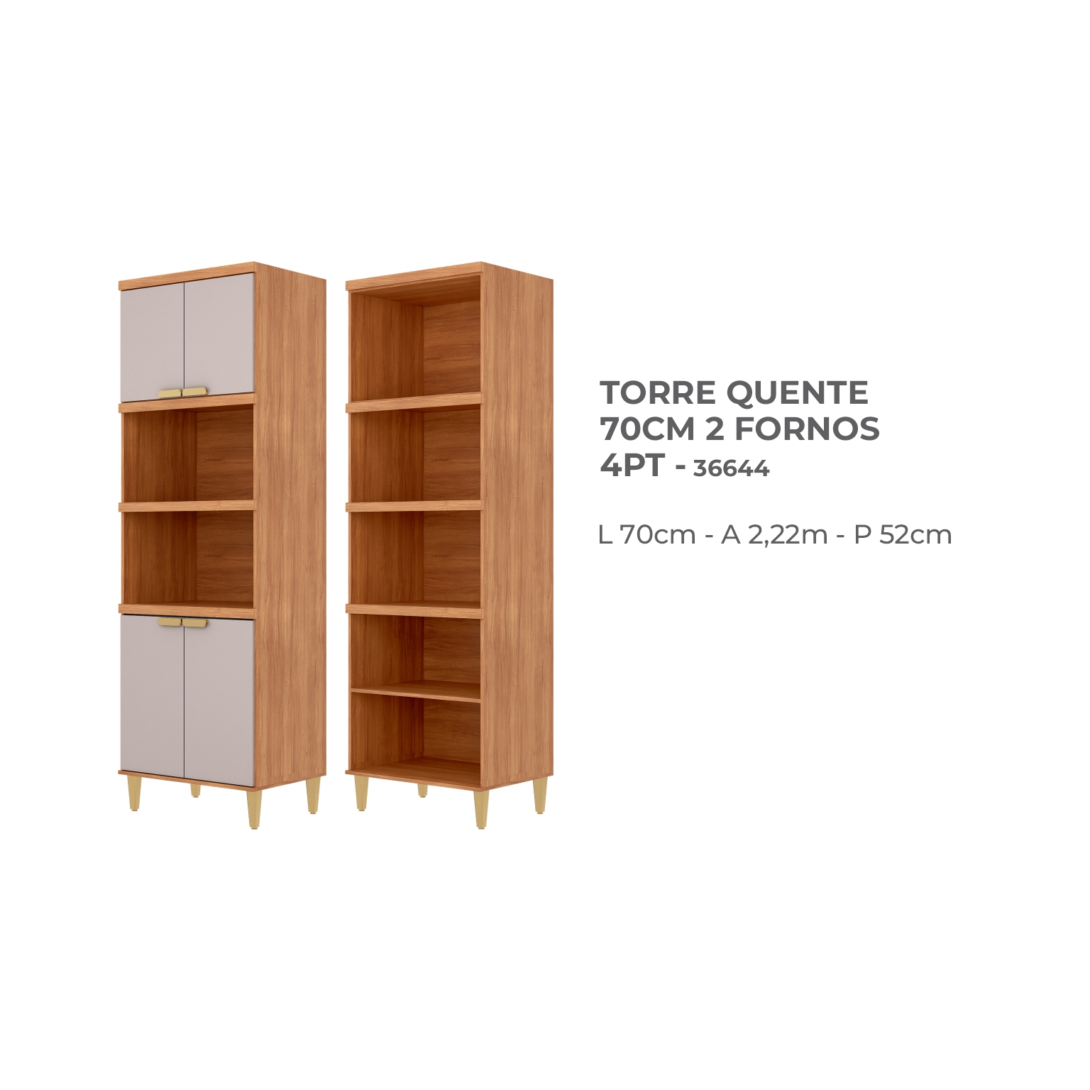 11 - TORRE QUENTE 70CM 2 FORNOS 4PT